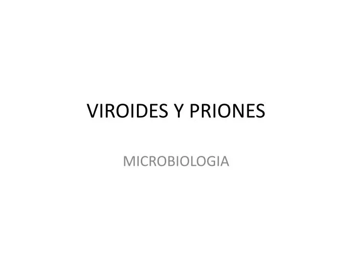 viroides y priones