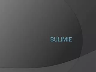 Bulimie