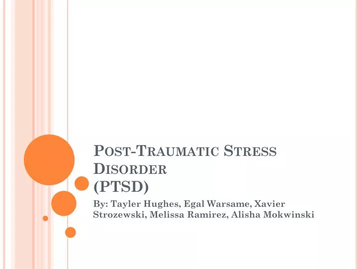 post traumatic stress disorder ptsd