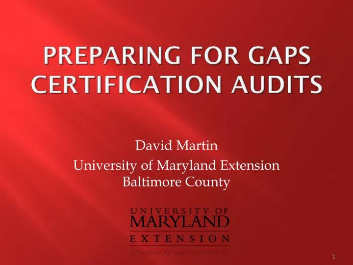 preparing for gaps certification audits