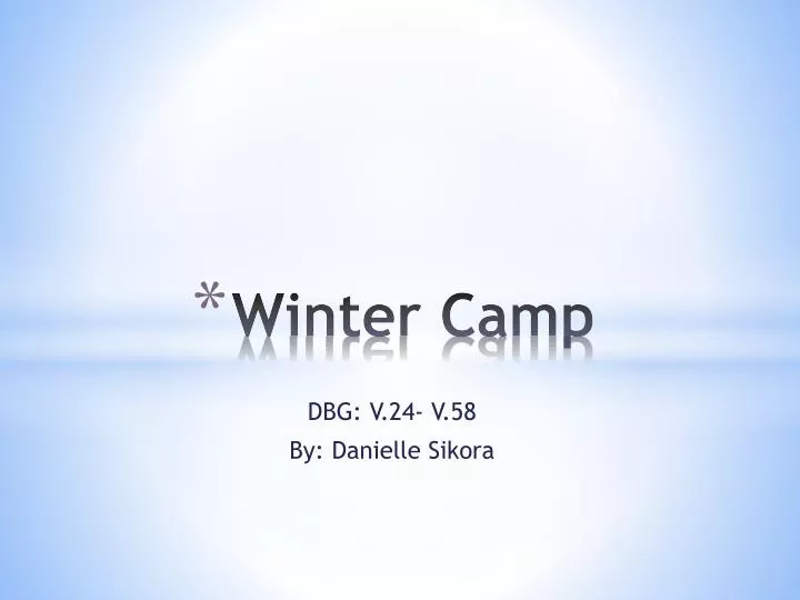 winter camp