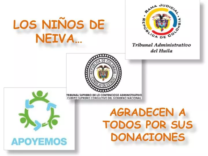 agradecen a todos por sus donaciones