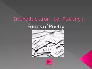 Introduction to Poetry: