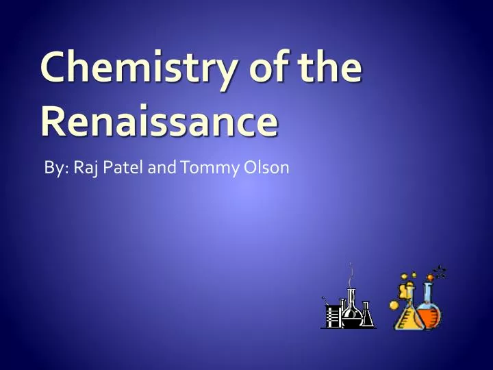 chemistry of the renaissance
