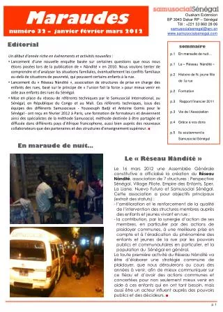 maraudes num ro 32 janvier f vrier mars 2012