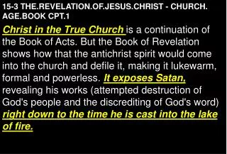15-3 THE.REVELATION.OF.JESUS.CHRIST - CHURCH. AGE.BOOK CPT.1