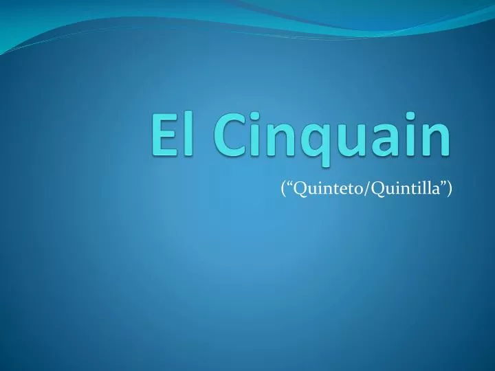 el cinquain