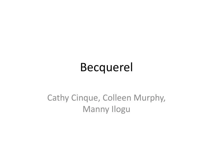 becquerel