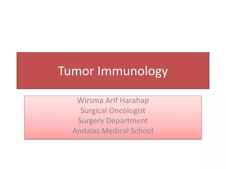 tumor immunology