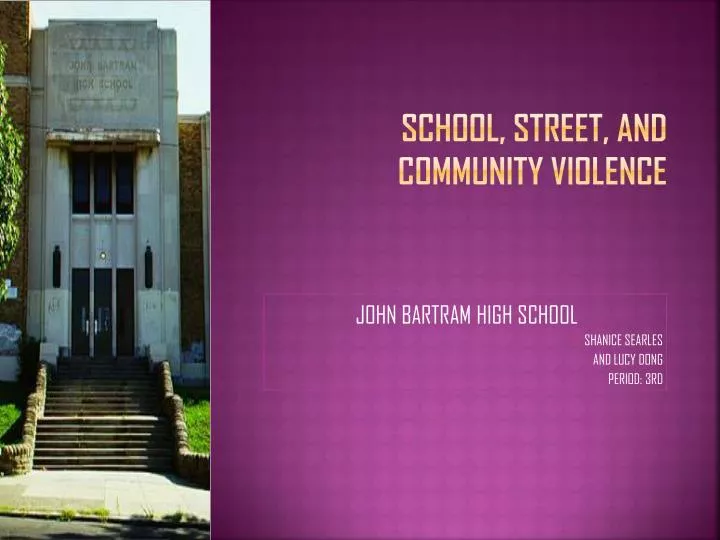 school street and community violence