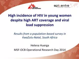 Helena Huerga MSF-OCB Operational Research Day 2014