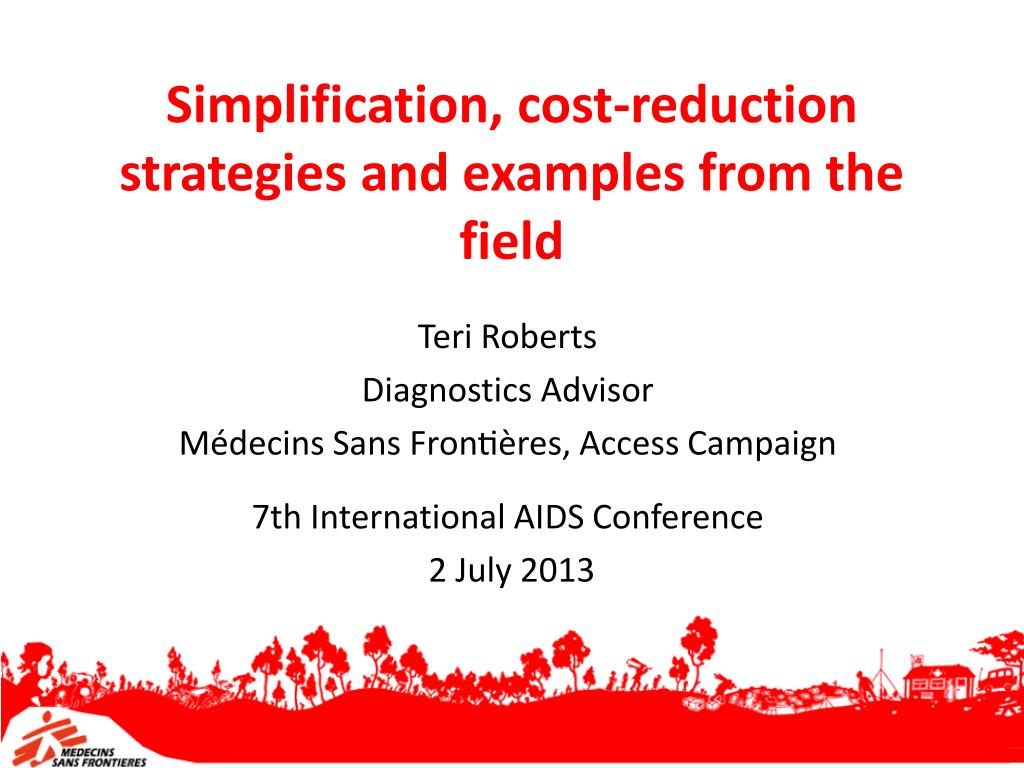 PPT - Simplification, cost-reduction strategies and examples from the ...