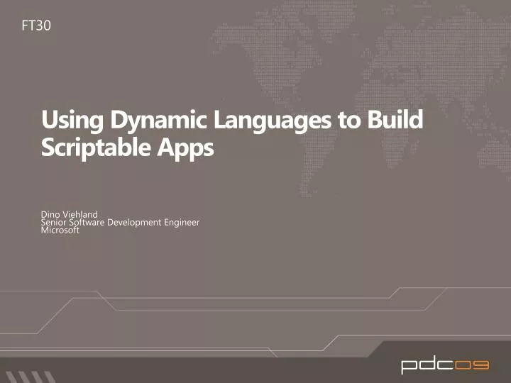 using dynamic languages to build scriptable apps