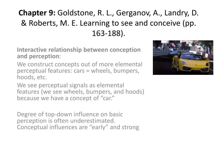 chapter 9 goldstone r l gerganov a landry d roberts m e learning to see and conceive pp 163 188
