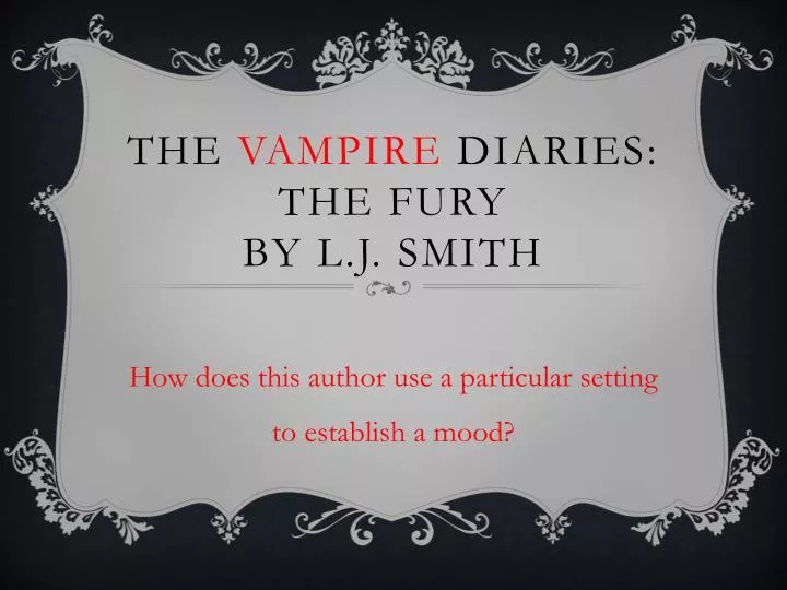 the vampire diaries the fury by l j smith
