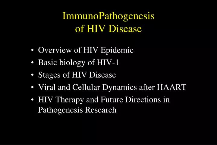 immunopathogenesis of hiv disease