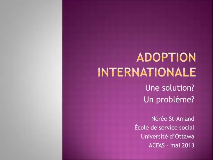 adoption internationale