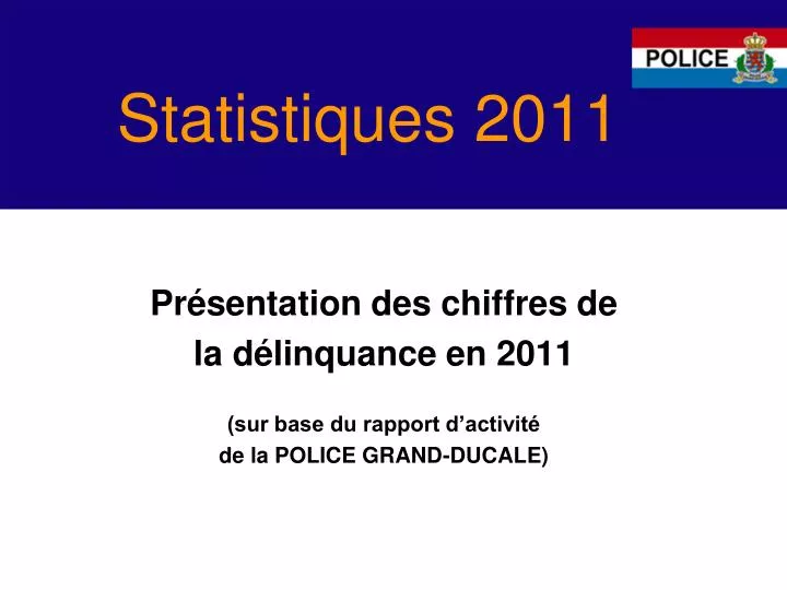 statistiques 2011