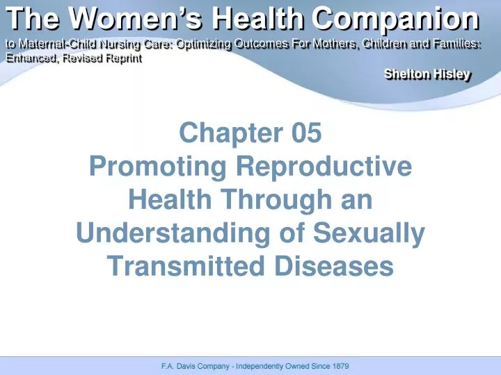 chapter 05 promoting reproductive health through an understanding of sexually transmitted diseases