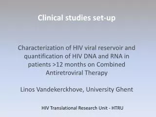 HIV Translational Research Unit - HTRU