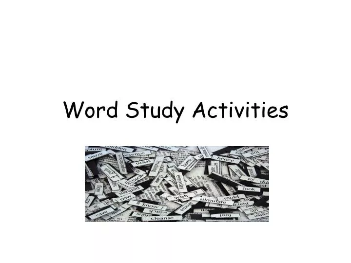 word study activities