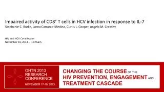 Impaired activity of CD8 + T cells in HCV infection in response to IL-7