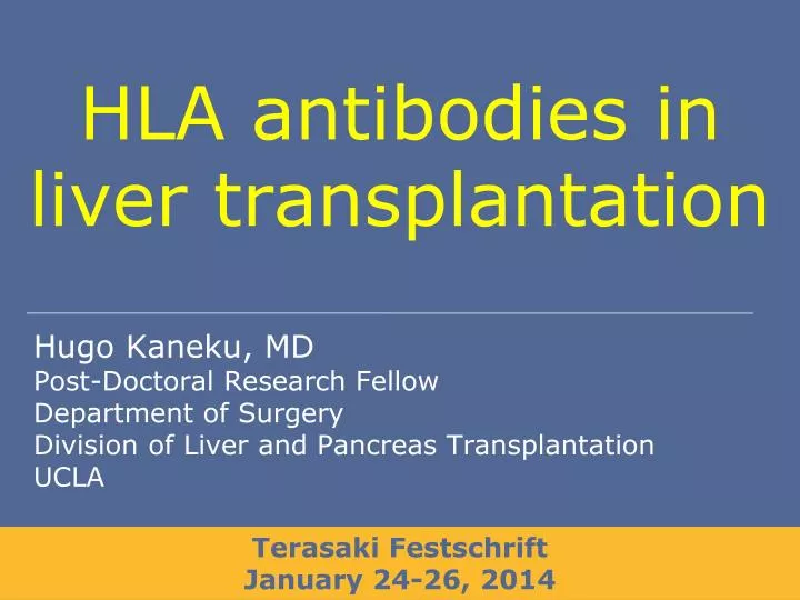 hla antibodies in liver transplantation