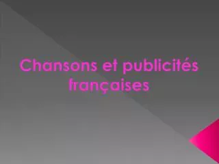 chansons et publicit s fran aises