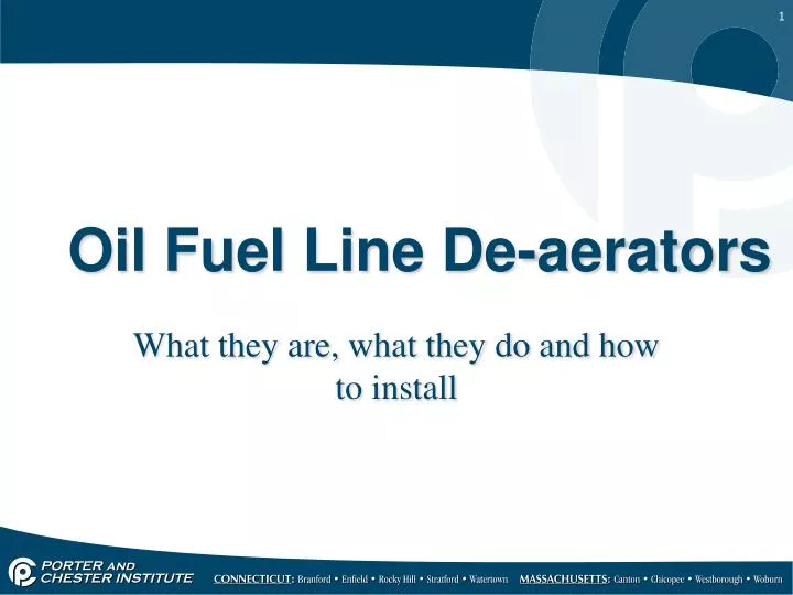 oil fuel line de aerators
