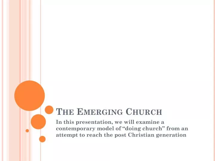 the emerging church