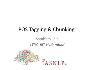 POS Tagging &amp; Chunking