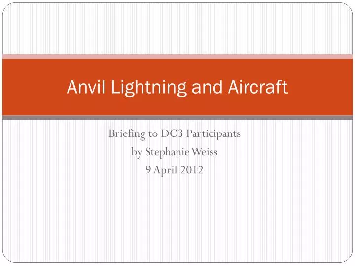 anvil lightning and aircraft