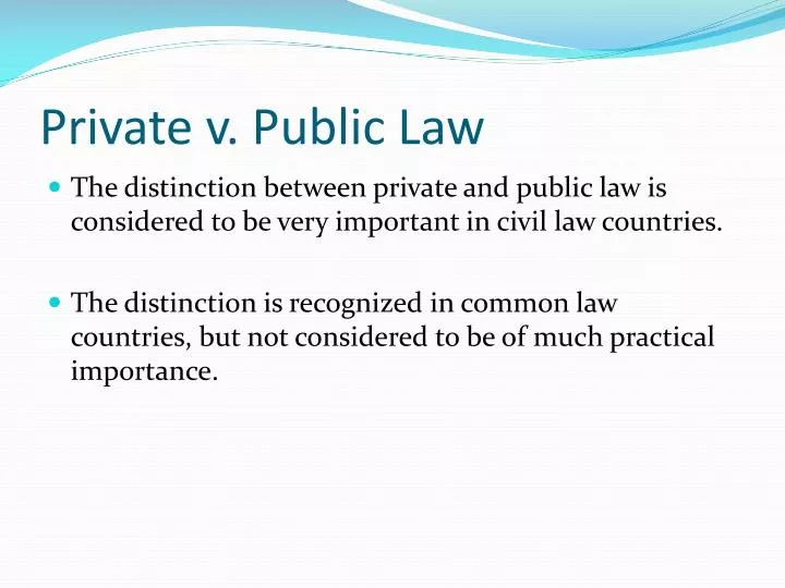 private v public law