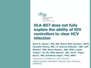 HLA-B57 does not fully explain the ability of HIV controllers to clear HCV infection