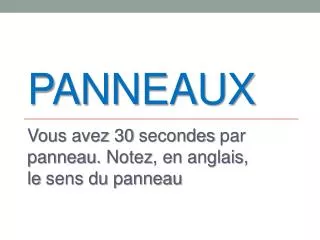panneaux