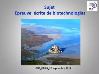 sujet epreuve crite de biotechnologies