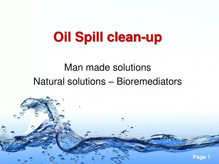 oil spill clean up