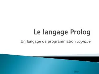 le langage prolog