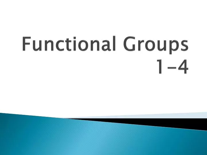 functional groups 1 4