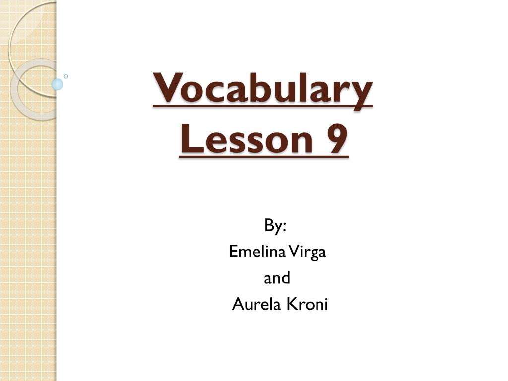 PPT - Vocabulary Lesson 9 PowerPoint Presentation, free download - ID ...