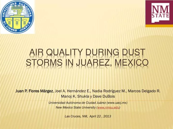 air quality during dust storms in juarez mexico