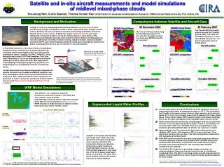 Satellite and in-situ aircraft measurements and model simulations of midlevel mixed-phase clouds
