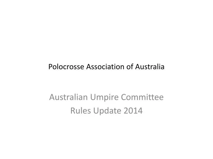 polocrosse association of australia