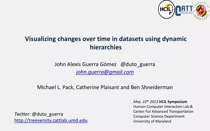 visualizing changes over time in datasets using dynamic hierarchies