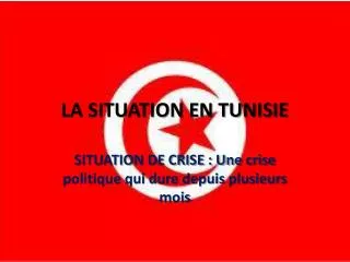 la situation en tunisie
