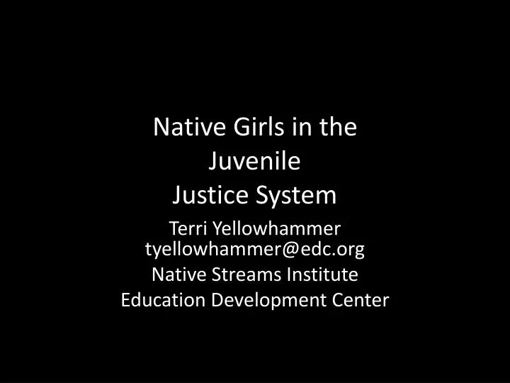 native girls in the juvenile justice system