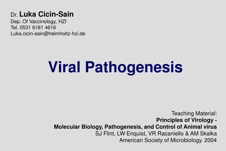 viral pathogenesis