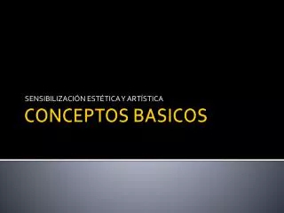 sensibilizaci n est tica y art stica