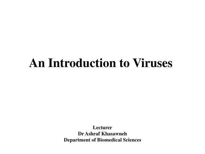 an introduction to viruses