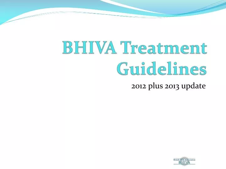bhiva treatment guidelines